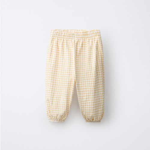 TEXTURED STRIPED PANTS - Ocher | ZARA United States