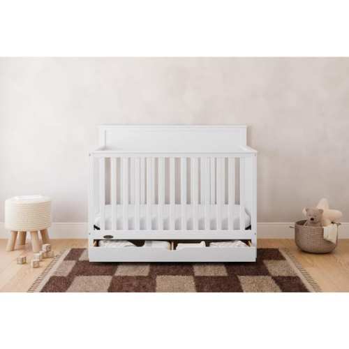Tristan Driftwood 5-in-1 Convertible Crib with Drawer