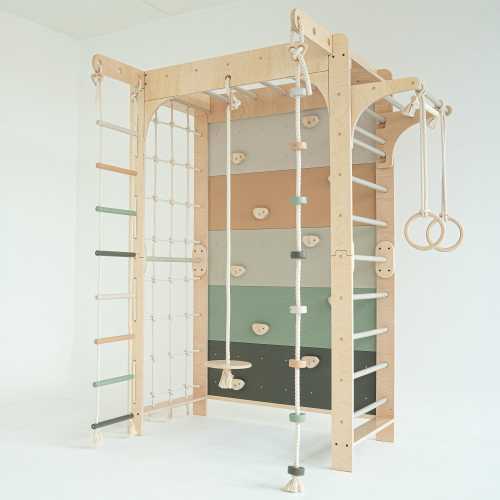 MARK VI - Montessori Indoor Adventure Park, Climbing Set, Wall Climber & Jungle Gym for Active Kids