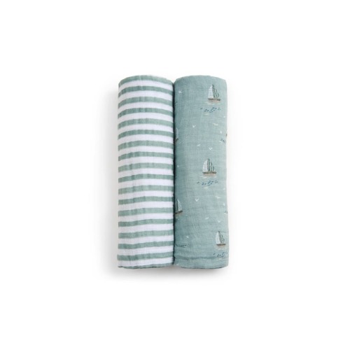 Boutique 2-Pack 100% Organic Cotton Muslin Swaddles