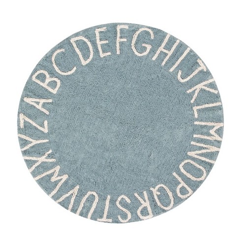 Lorena Canals Machine Washable ABC Round Rug - Vintage Blue/Natural