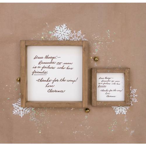 Wood Framed It's A Wonderful Life Sign | Dear George Letter Sign | It's A Wonderful Life Movie Gift | Small Or Large Christmas Sign Decor