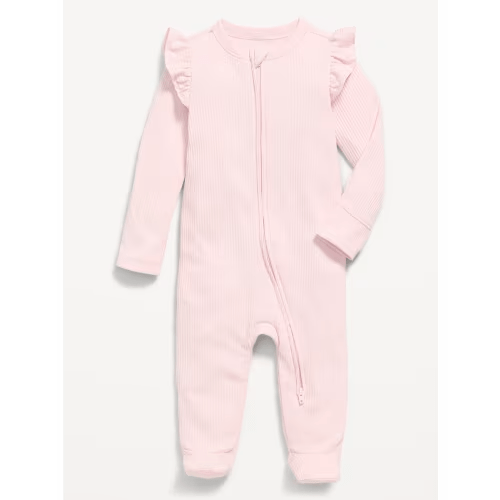 Old Navy Ribbed 2-Way-Zip Sleep & Play Footed One-Piece