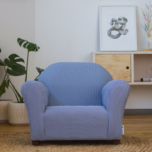 Gemma Violet Weybridge Kid's Club Chair Gingham Pattern & Reviews | Wayfair
