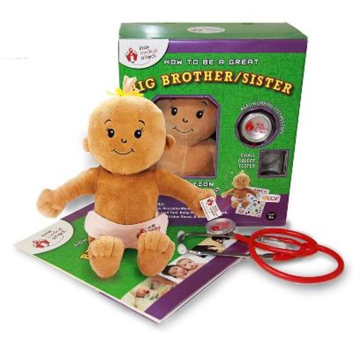 Little Medical School How to Be A Great Sibling Kit, Ages 4+, Includes Plush Baby Doll, Stethoscope, Toys