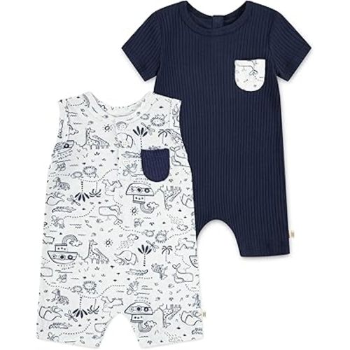 HUGGIES unisex-baby Multi-pack Short Sleeve Romper