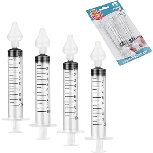 Baby Nasal Aspirator, 4PCS Nasal irrigator for Baby, Portable Infant Nose Cleaner, Professional Baby Nasal Irrigator, for Newborn Infants Kids Nose Cleaner