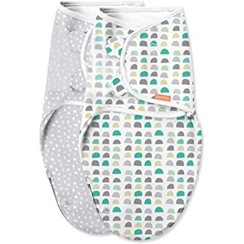 SwaddleMe Luxe Easy Change Swaddle - Small/Medium, 2 Pack, Gum Drops, 0-3 Months (58763)