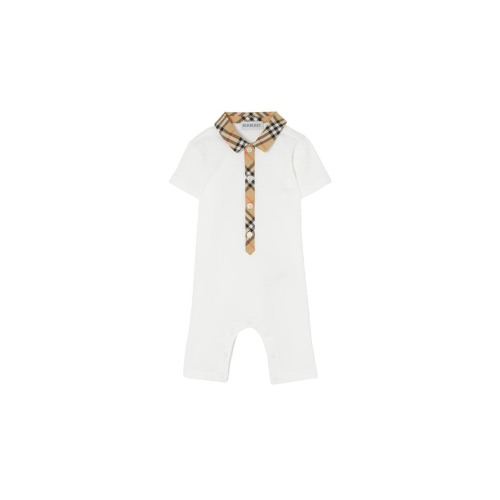 Check Trim Cotton Playsuit
