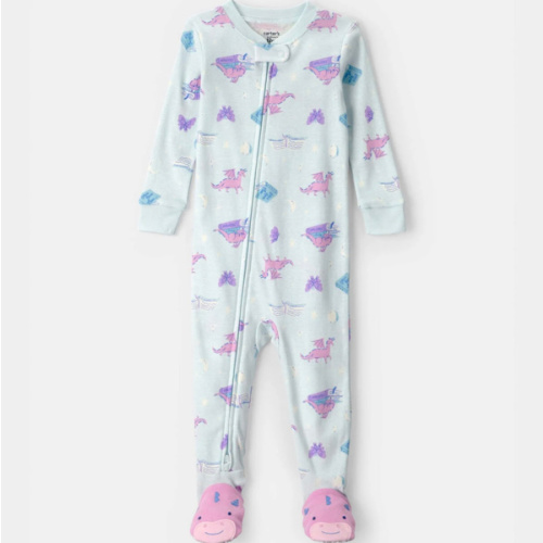 Baby Girl Fairy Tale 100% Cotton Snug Fit 1-Piece Pajama - Blue | Carter's