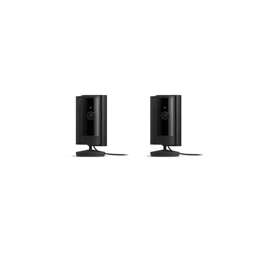 Ring Indoor Cam, Home or business security in 1080p HD video, 2-pack, Black