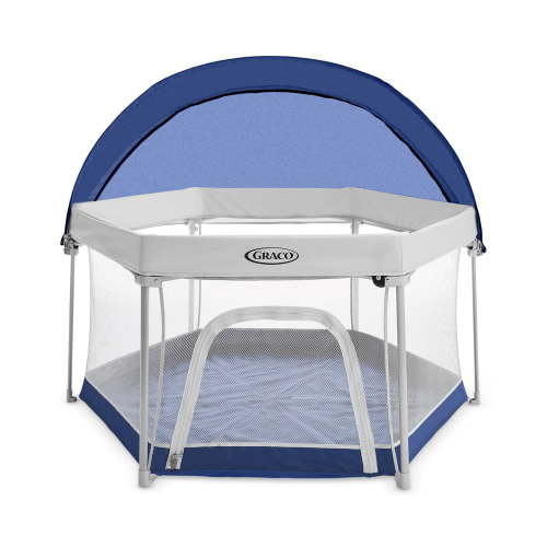 Graco Pack 'n Play LiteTraveler LX Playard, Outdoor and Indoor Use, Canyon, Blue, Unisex, 6 panels