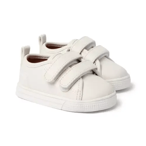Baby White Baby Double Strap Sneaker, 6-12mos