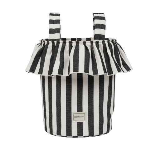 Basket Rayas - Black + White · Minicoton