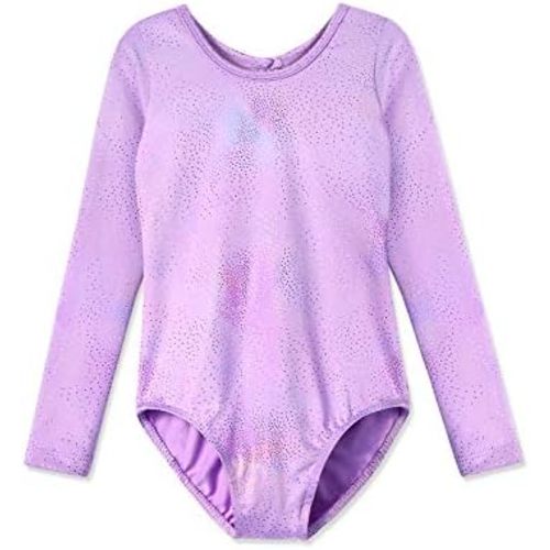 HOZIY Leotards for Girls Ballet Gymnastics Sleeveless Long Sleeve Colorful Sparkles Aqua Blue Pink Purple Solid
