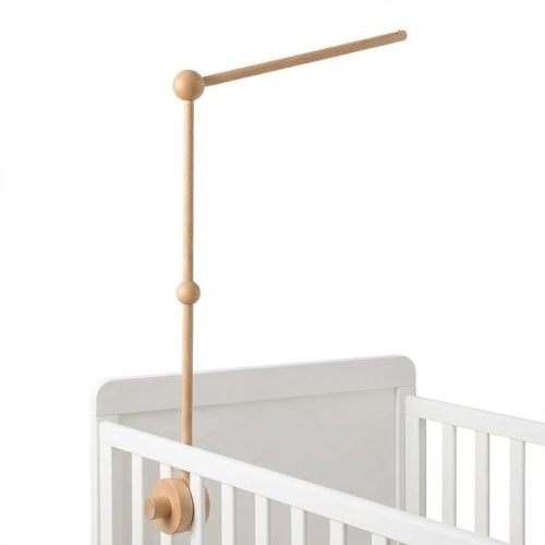 Crib Mobile Holder, HBM Wooden Mobile Arm & Hanger for Crib, Nursery Decor for Baby Girl Boy