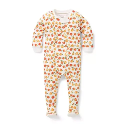Baby Jet Ivory Pumpkin Baby Organic Cotton Pumpkin Footed Pajama by Janie and Jack