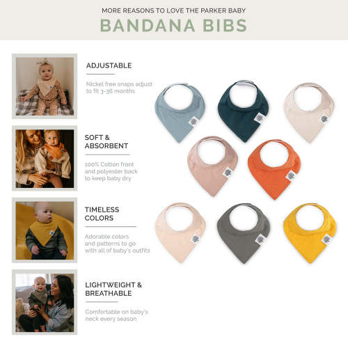 Bandana Baby Bibs | Dune Set - 8 Pack | Parker Baby Co.