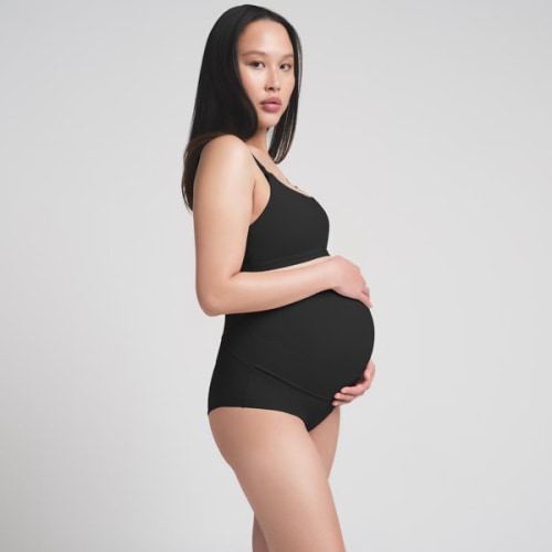 FITS EVERYBODY MATERNITY BANDED HIGH-WAISTED BRIEF | ONYX