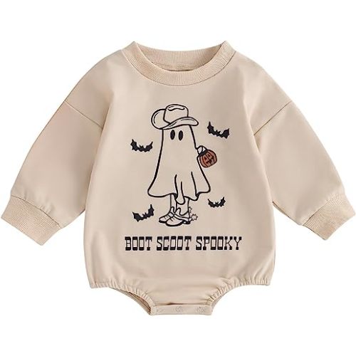 Baby Halloween Outfit Boy Girl Pumpkin Patch Sweatshirt Romper Sweater Shirt Cute Newborn Toddler Clothes