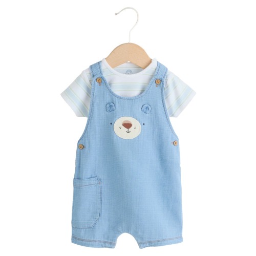 Woven Bear Overalls