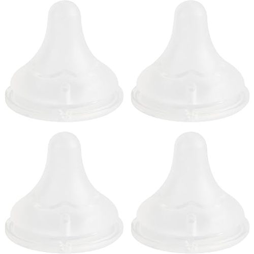 Silicone Nipple (S) for Spectra Baby Bottles, Slow Flow, 0m+, 4 Count
