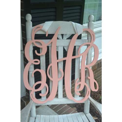 Painted Wooden Monogram - Wooden Initials - Wedding Gift - Housewarming Gift - Personalized Gift - Nursery Monogram - Monogram Wall Hanging