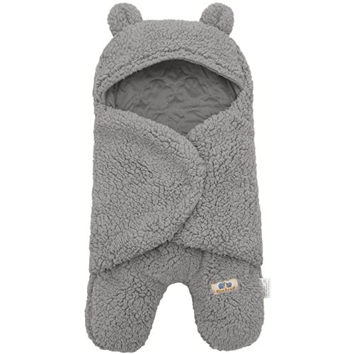 BlueSnail Newborn Receiving Blanket Baby Sleeping Wrap Swaddle(0-3M, 8-13lbs,Light Gray)