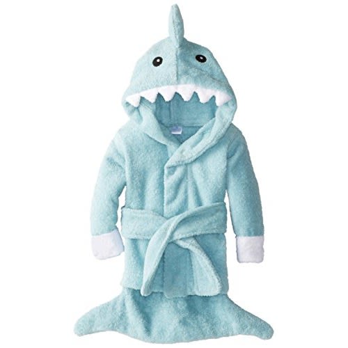 "Let The Fin Begin" Terry Shark Robe - 0-9 Months