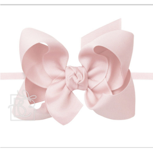 Thin nylon headband with grosgrain hair bow