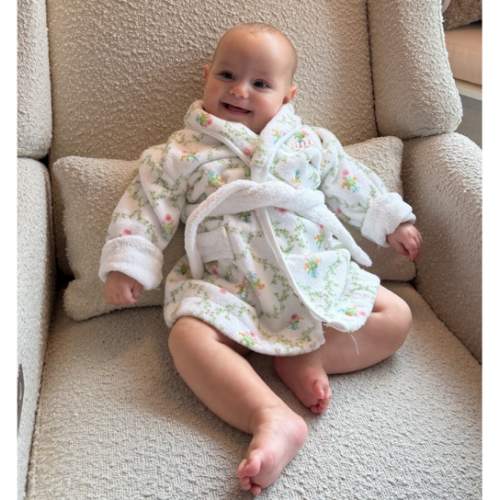 The Baby Hotel Robe - Pastel Trellis - Hill House Home
