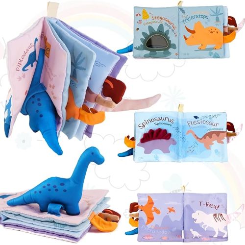 Richgv Libros Bebes Juguetes Bebes 0-3-6-12 Meses, Dinosaurio Libros Sensorial Suave de Actividades para Bebes, Regalos Juguetes Bebe 1 año : Amazon.es: Bebé
