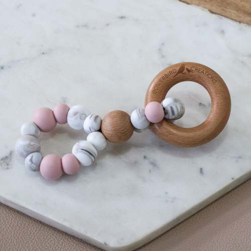 Bower Bird Infinity Teething Toy Marble