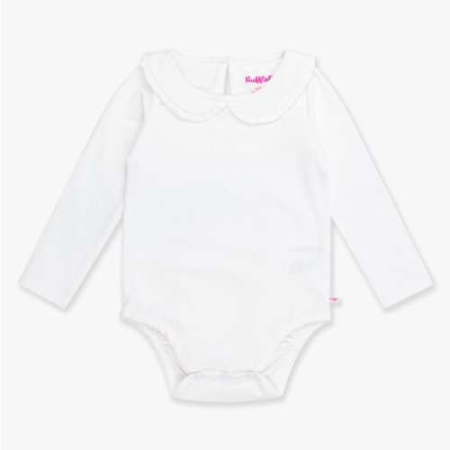 Knit Long Sleeve Ruffle Peter Pan Bodysuit