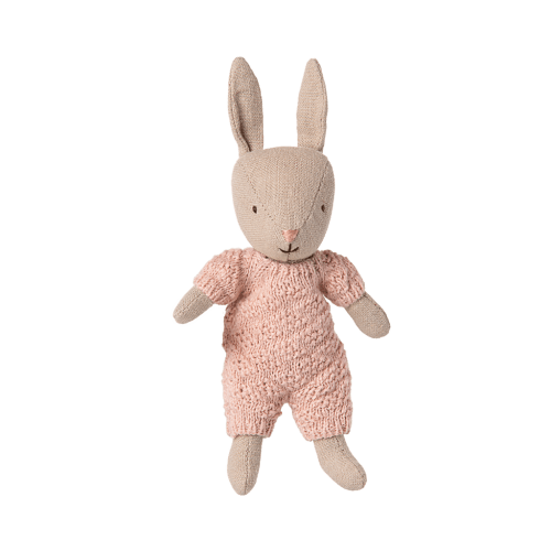 Rabbit, Micro - Sand - Rose knitted suit