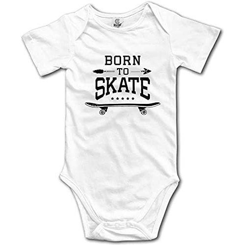 Skateboard Born to Skate Infant Cotton Short Sleeves Bodysuits Playsuit Clothes for Newborn