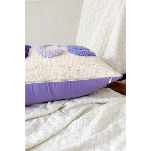 Personalized 2 Sided Pillow Cover with colored Back