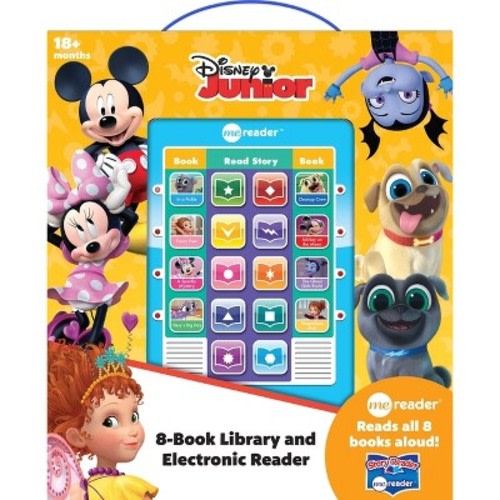Pi Kids Disney Junior Electronic Me Reader and 8-Book Library Boxed Set: Educational Focus Reading, Sound Effects Storybooks, Mickey Mouse Clubhouse