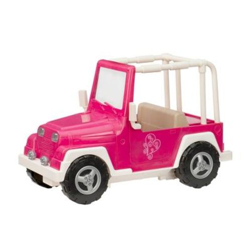 Our Generation My Way and Highways Pink and White Toy Vehicle Accessory for 18" Dolls: Outdoor Doll Accessories, Plastic 4x4 Vehicle