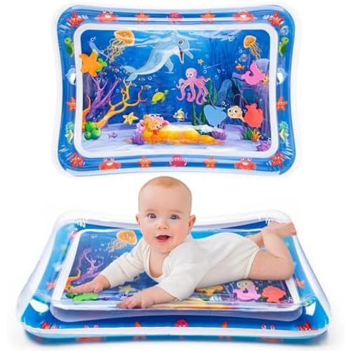 Yeeeasy Tummy Time Water Mat丨Inflatable Tummy Time Water Play Mat for Babies, Infants and Toddlers 3 to 24 Months Promote Development Toys Baby Toys essentials and Gifts