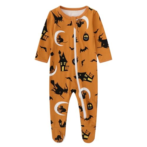 O2 BABY Baby Boys Girls Organic Cotton Zip-Front Sleeper Pajamas, Footed Sleep 'n Play