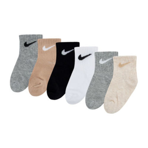Nike Boys 6 Pair Quarter Ankle Socks