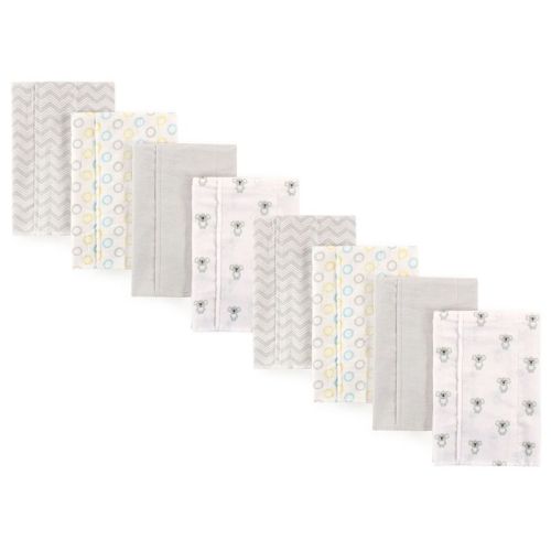 Luvable Friends Cotton Poly Flannel Burp Cloths 8-Pack, One Size