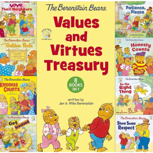 The Berenstain Bears Values and Virtues Treasury: 8 Books in 1 (Berenstain Bears/Living Lights: A Faith Story)