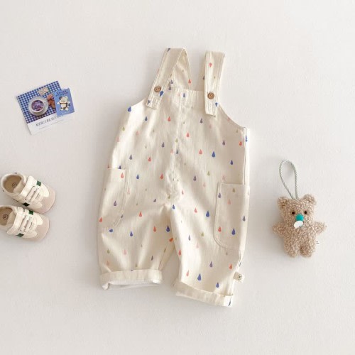 Baby Multicolor Rain Striped Overalls