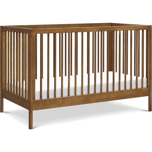 Davinci Birdie 3-in-1 Convertible Crib in Walnut, Converts from a Crib to a Toddler Bed and Day Bed, Easy to Assemble, Greenguard Gold Certified, 100% Solid Wood