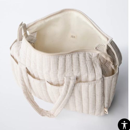 GINGHAM MATERNITY BAG