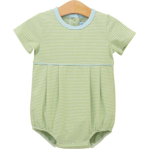 Bentley Bubble- Green Stripe/Light Blue – Trotter Street Kids
