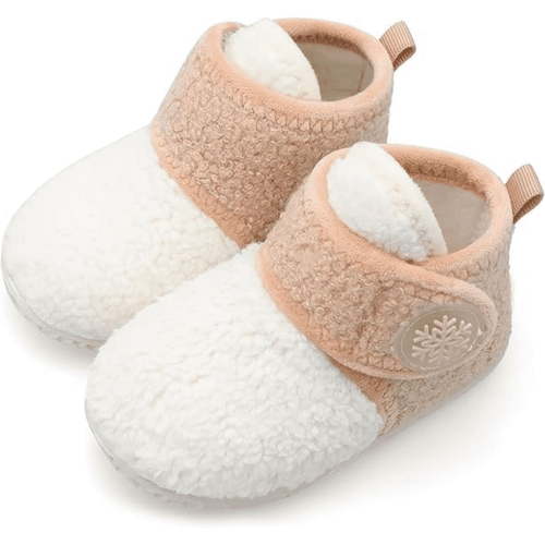 Barerun Baby Booties Girls Boys Infant Slippers First Walkers Shoes Warm Socks Newborn Crib Shoes 4.5-5