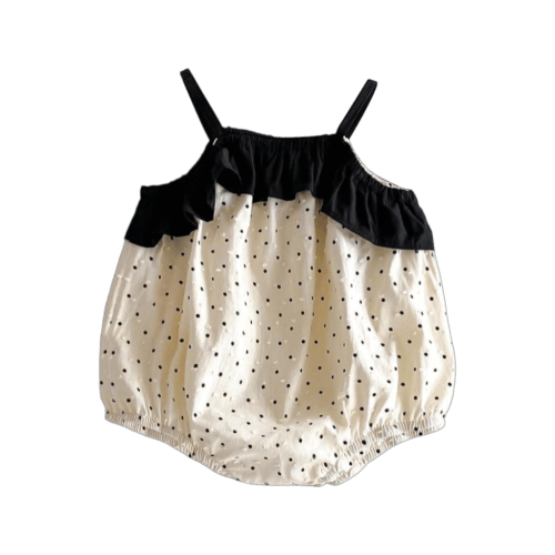 Ivory Black Polka Dot Baby Outfit | Petit Hollow
